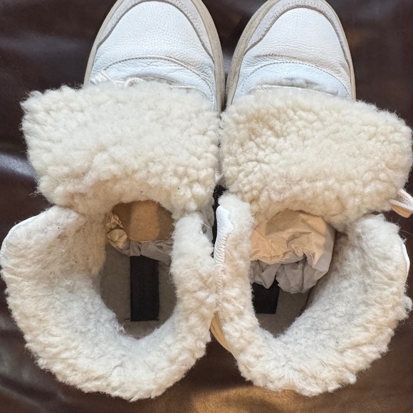 DOROTHEE SCHUMACHER GUC Sporty Movement High Top Sneaker In Pure White Size 38